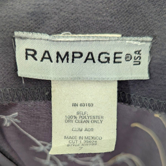 90s Rampage Slip Dress ~ Grungefairy Floral Cottage Slit Juniors Size 7 - Picture 6 of 11